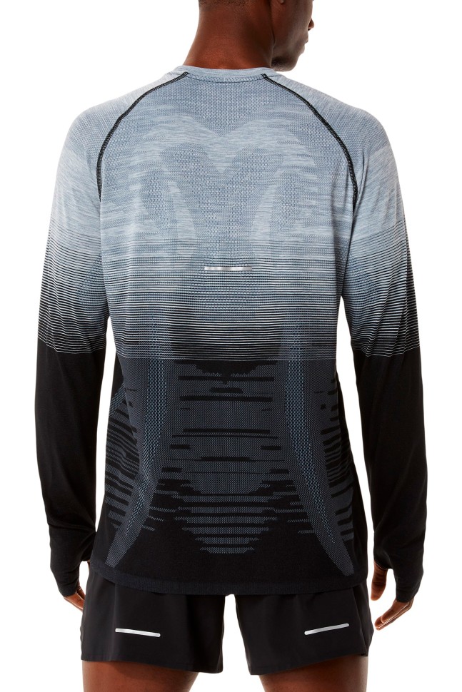 Чоловічий лонгслів Asics Seamless Ls Top чорний 2011C394-002 изображение 3