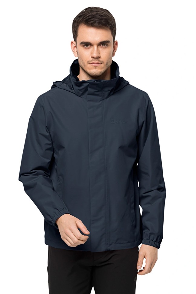 Вітрівка чоловіча Jack Wolfskin STORMY POINT 2L JKT M темно-синя 1111142-1010 изображение 2