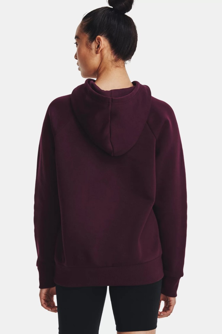 Толстовка жіноча Under Armour UA Rival Fleece Big Logo Hdy бордова 1379501-600 изображение 3