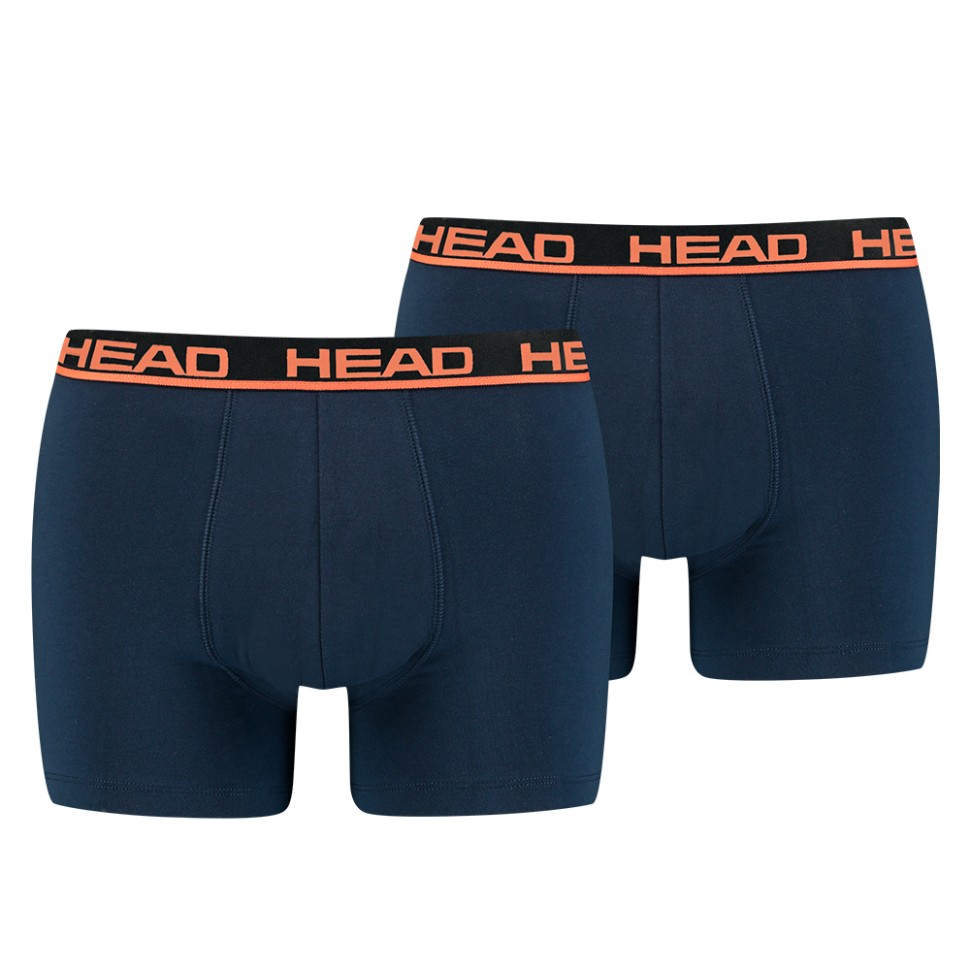 Боксери чоловічі HEAD BASIC BOXER 2P темно-сині 701202741010 — фото 1