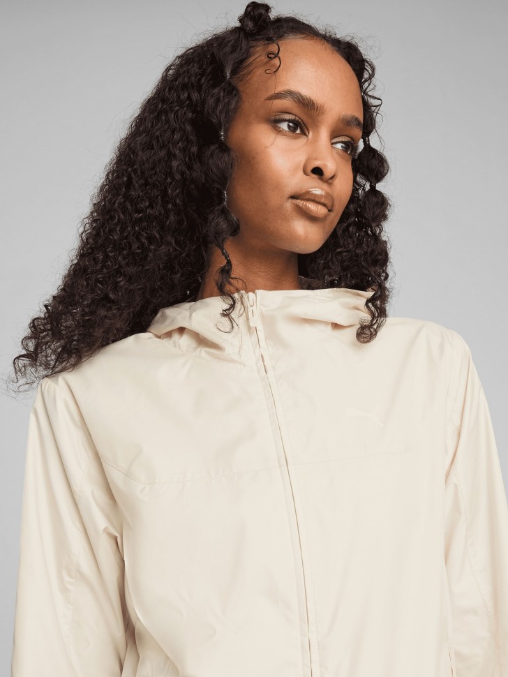 Ветровка женская Puma Ess Regular Windbreaker бежевая 68513387 изображение 5