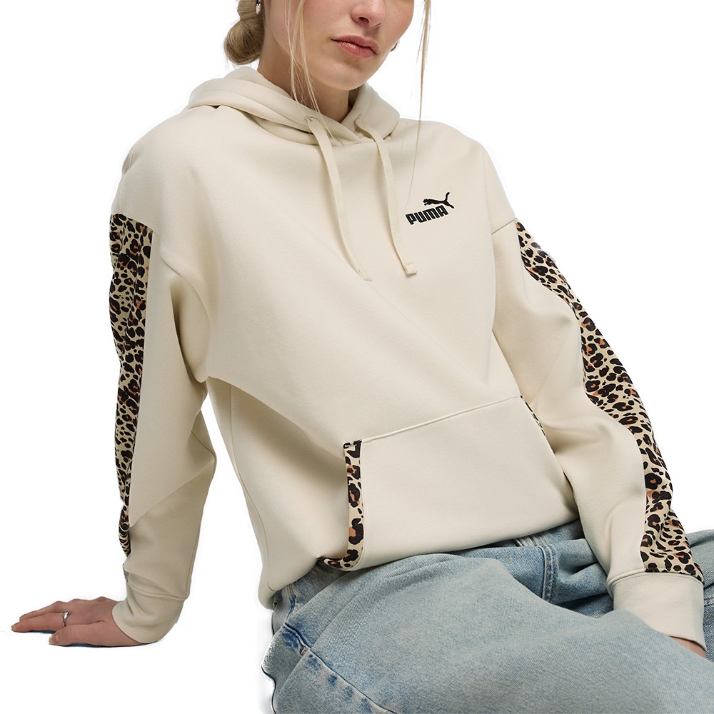 Толстовка женская Puma ESS GRAPHIC Animal Comfort Hoodie FL молочная 68808487