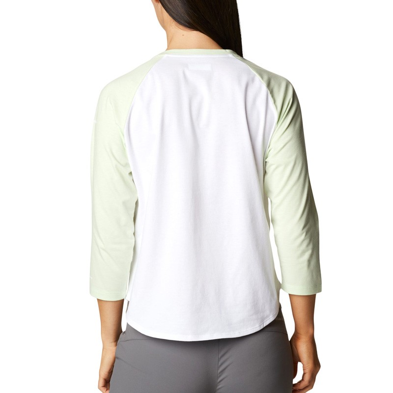 Футболка жіноча Columbia Sun Trek ™ 3/4 Sleeve Tee біла 1931771-100 изображение 2