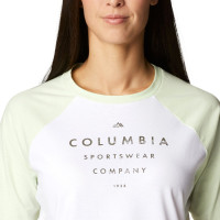 Футболка с длинным рукавом женская Columbia Sun Trek ™ 3/4 Sleeve Tee белая 1931771-100 изображение 3
