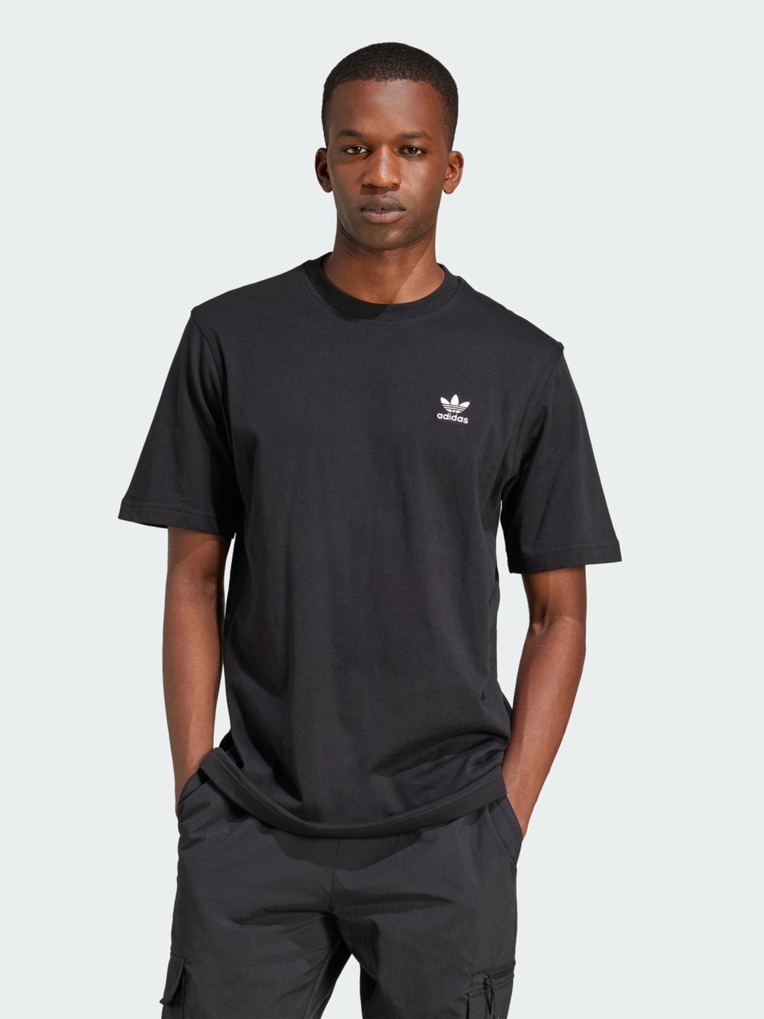 Футболка мужская Adidas TREFOIL ESS TEE черная JI8545 изображение 2