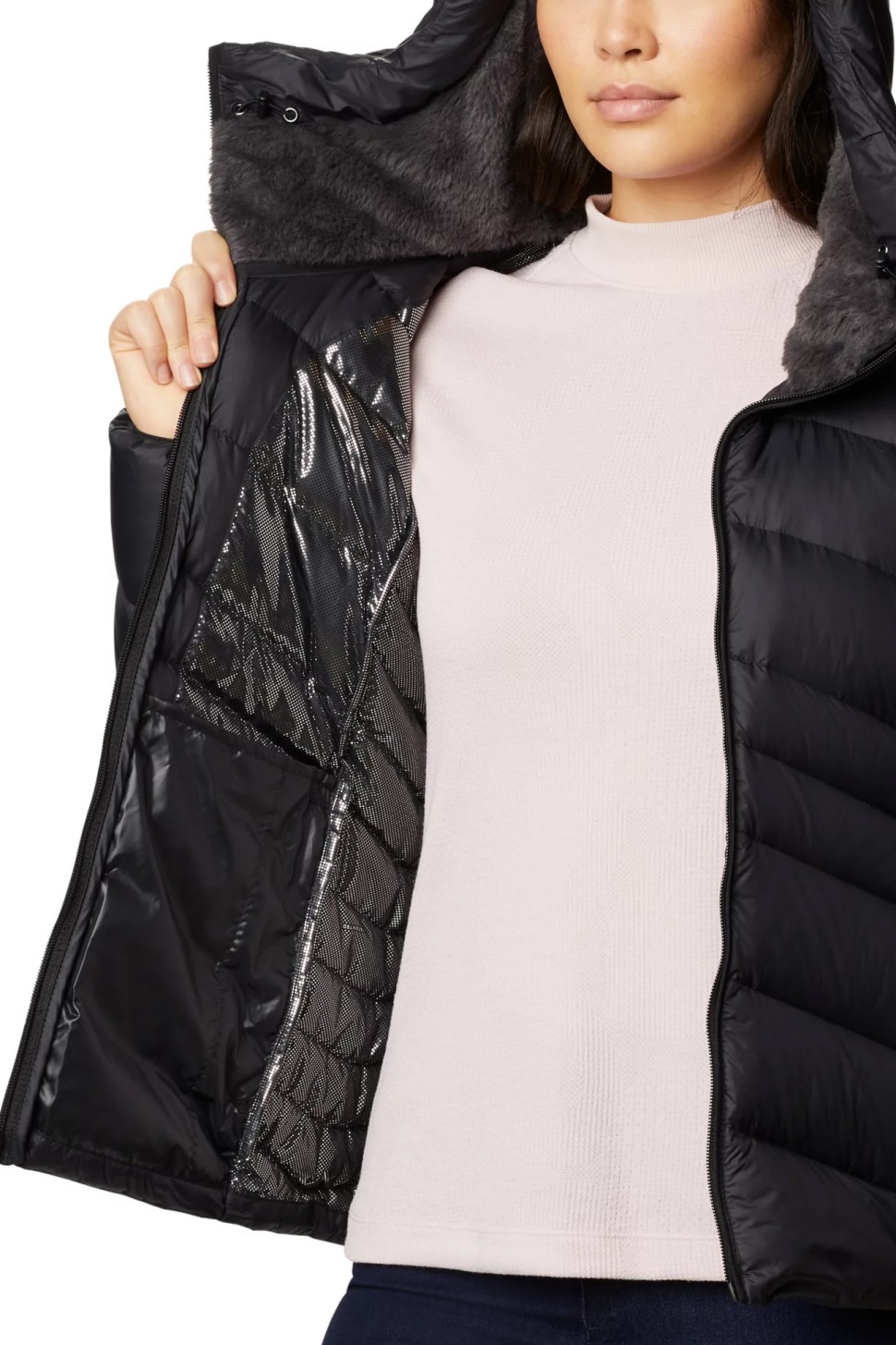 Куртка жіноча Columbia AUTUMN PARK™ DOWN HOODED JACKET чорна 1909231-010 — фото 3