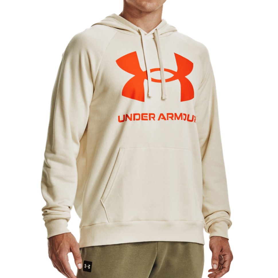 Толстовка мужская Under Armour UA Rival Fleece Big Logo HD бежевая 1357093-279