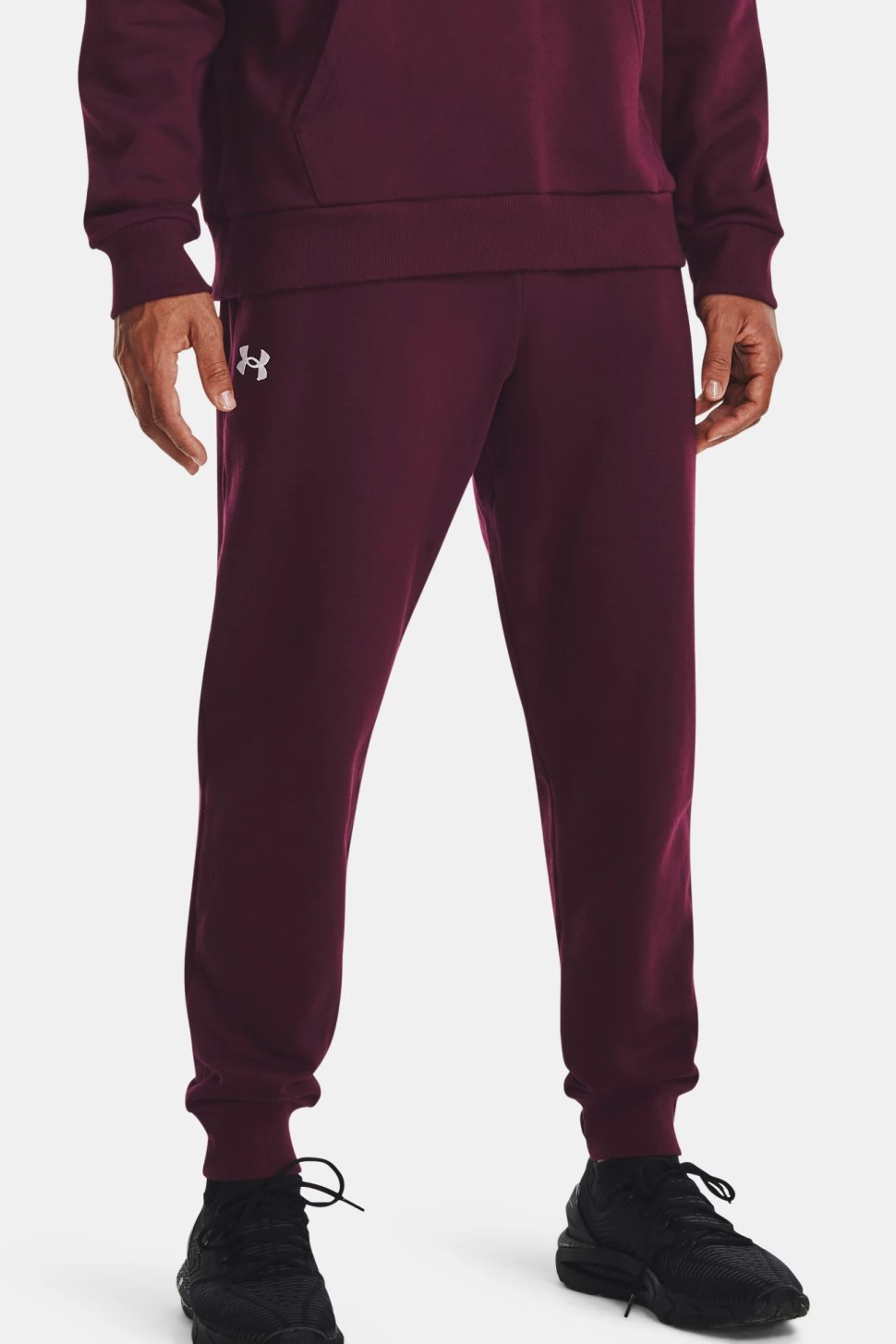 Штани чоловічі Under Armour UA Rival Fleece Joggers бордові 1379774-600 — фото 2