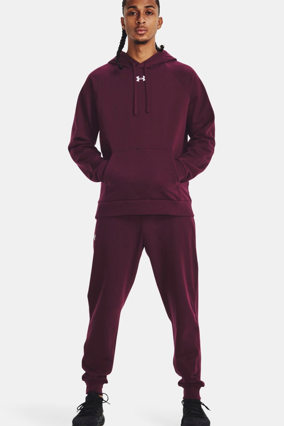 Штани чоловічі Under Armour UA Rival Fleece Joggers бордові 1379774-600 — фото 4