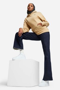 Толстовка женская Puma BETTER ESSENTIALS Hoodie FL бежевая 67680484 изображение 3