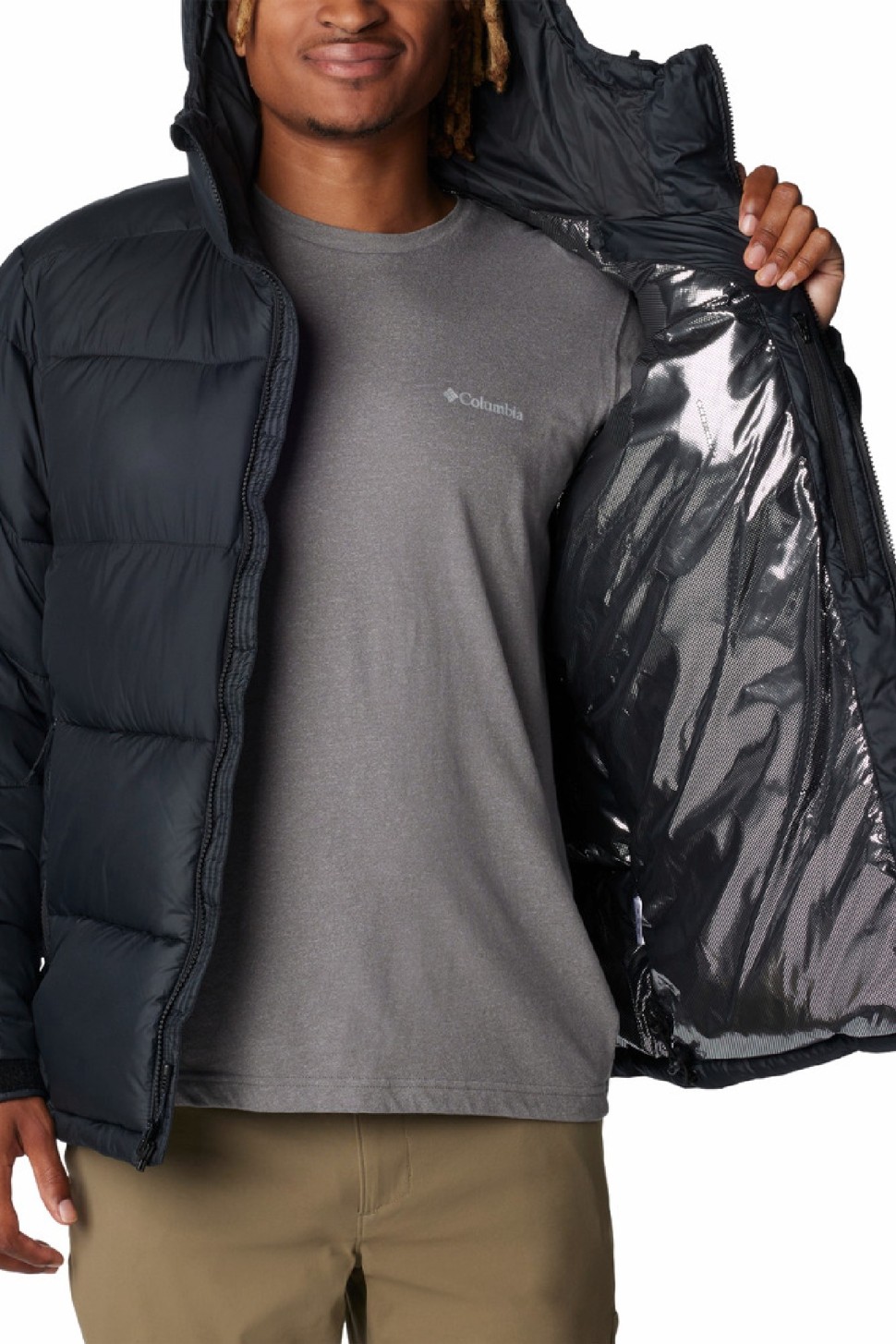 Куртка чоловіча Columbia Pike Lake™ II Hooded Jacket чорна 2050931-010 — фото 4