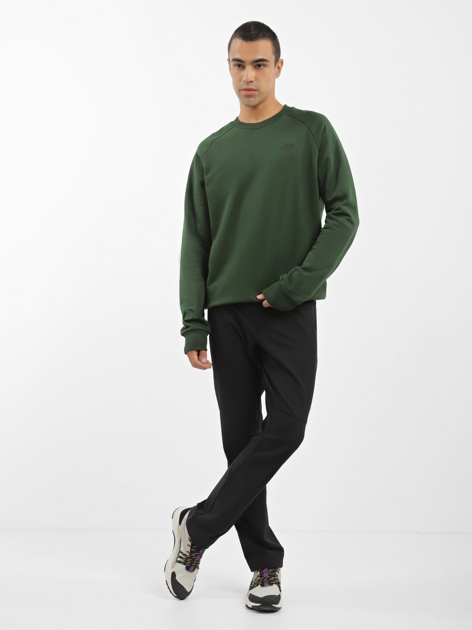 Світшот чоловічий The North Face M RAGLAN REDBOX зелений NF0A4SZ9I0P1 — фото 3