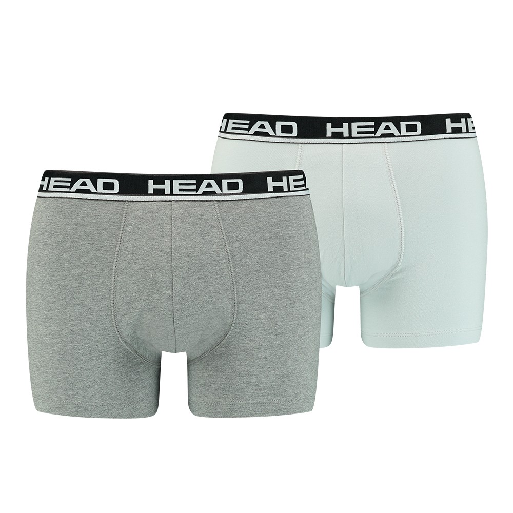 Боксеры мужские HEAD BASIC BOXER 2P серые 701202741012