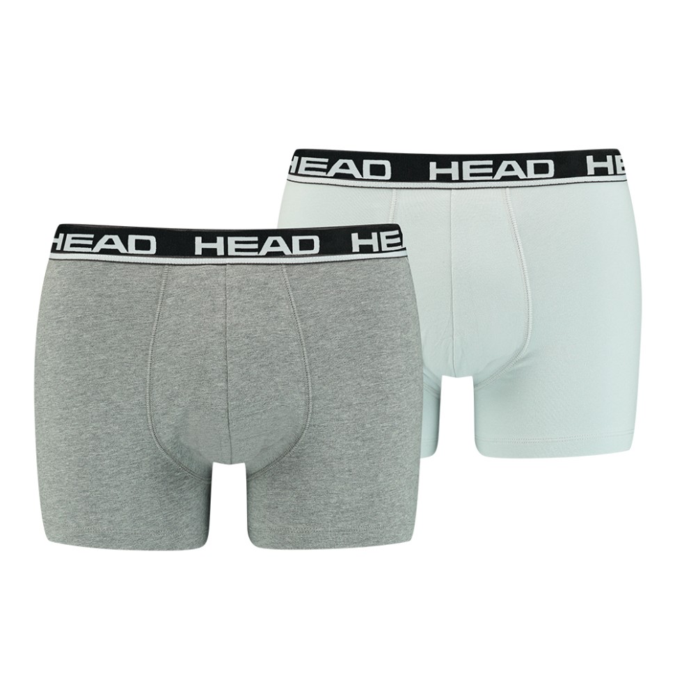 Боксери чоловічі HEAD BASIC BOXER 2P сірі 701202741012 — фото 1