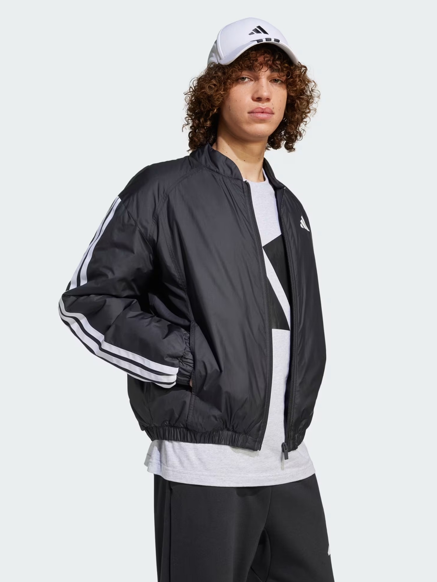 Куртка чоловіча Adidas ESS 3S INS B J чорна JD1294 изображение 4