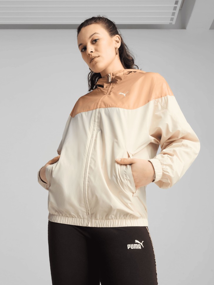 Ветровка женская Puma ESS Relaxed Windbreaker бежевая 68513487 изображение 2