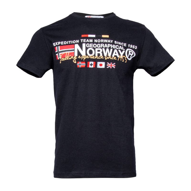 Футболка мужская Geographical Norway черная SR111-010 изображение 2