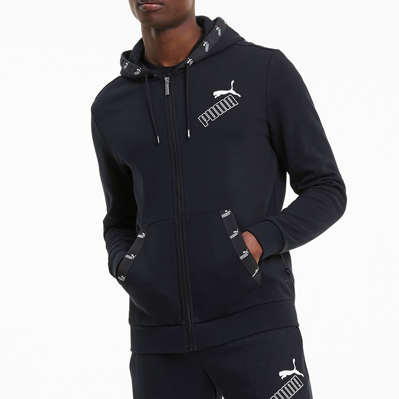 Толстовка мужская Puma Amplified Fz черная 58352301 — фото 2