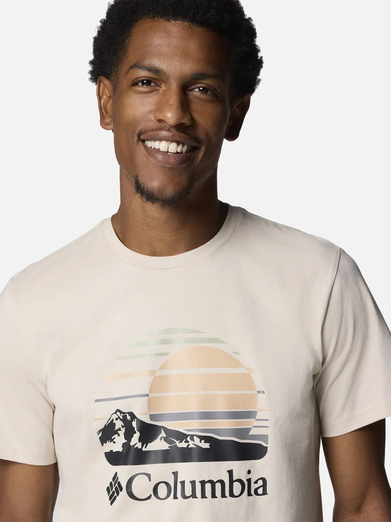Футболка чоловiча Columbia Path Lake™ Graphic Tee II бежево-сіра 1934811-281 изображение 5
