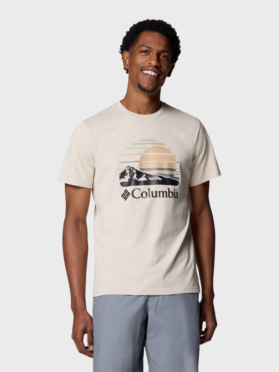 Футболка чоловiча Columbia Path Lake™ Graphic Tee II бежево-сіра 1934811-281 — фото 7
