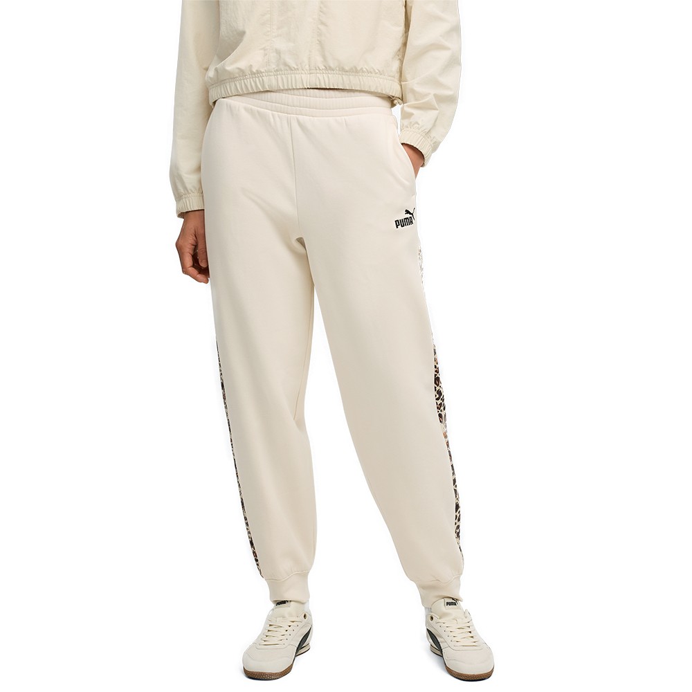Брюки женские Puma ESS GRAPHIC Animal Comfort High-Waist Sweatpants FL молочные 68808687