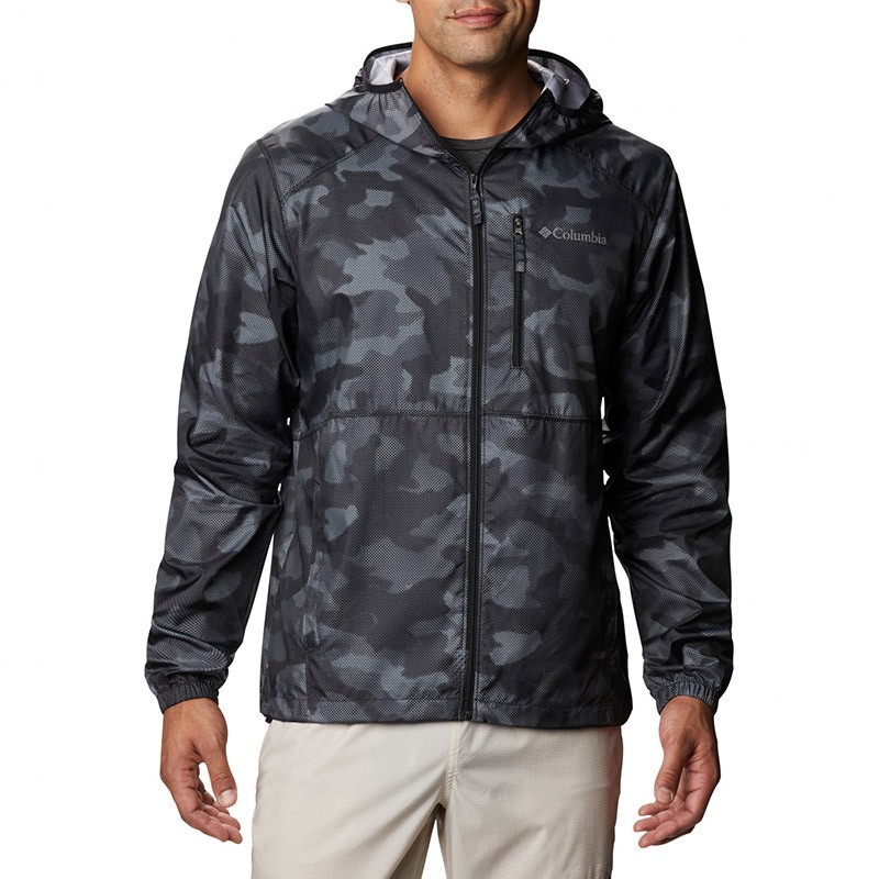 Вітрівка чоловіча Columbia  Flash Forward™ Windbreaker Print чорна 1606803-007 — фото 1