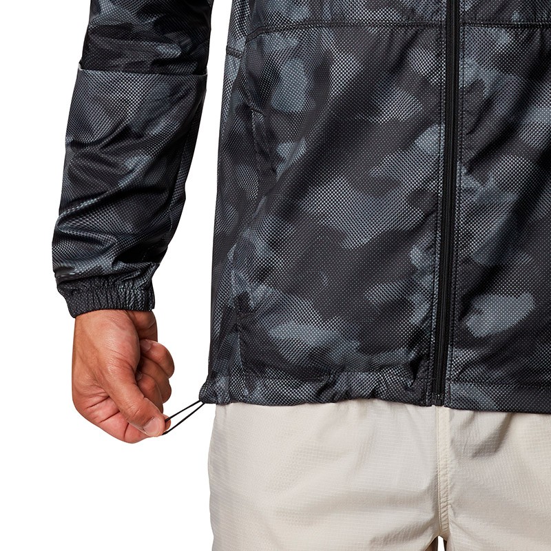 Ветровка мужская Columbia Flash Forward™ Windbreaker Print черная 1606803-007 изображение 5
