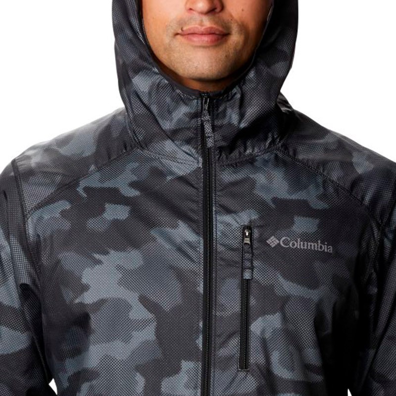 Вітрівка чоловіча Columbia  Flash Forward™ Windbreaker Print чорна 1606803-007 — фото 6