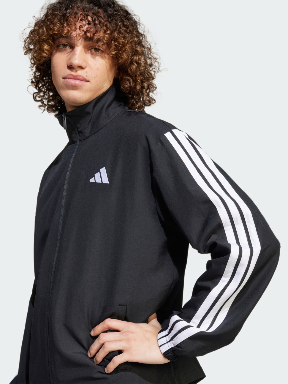 Костюм чоловічий Adidas M 3S WV TT TS чорний JI8849 — фото 5