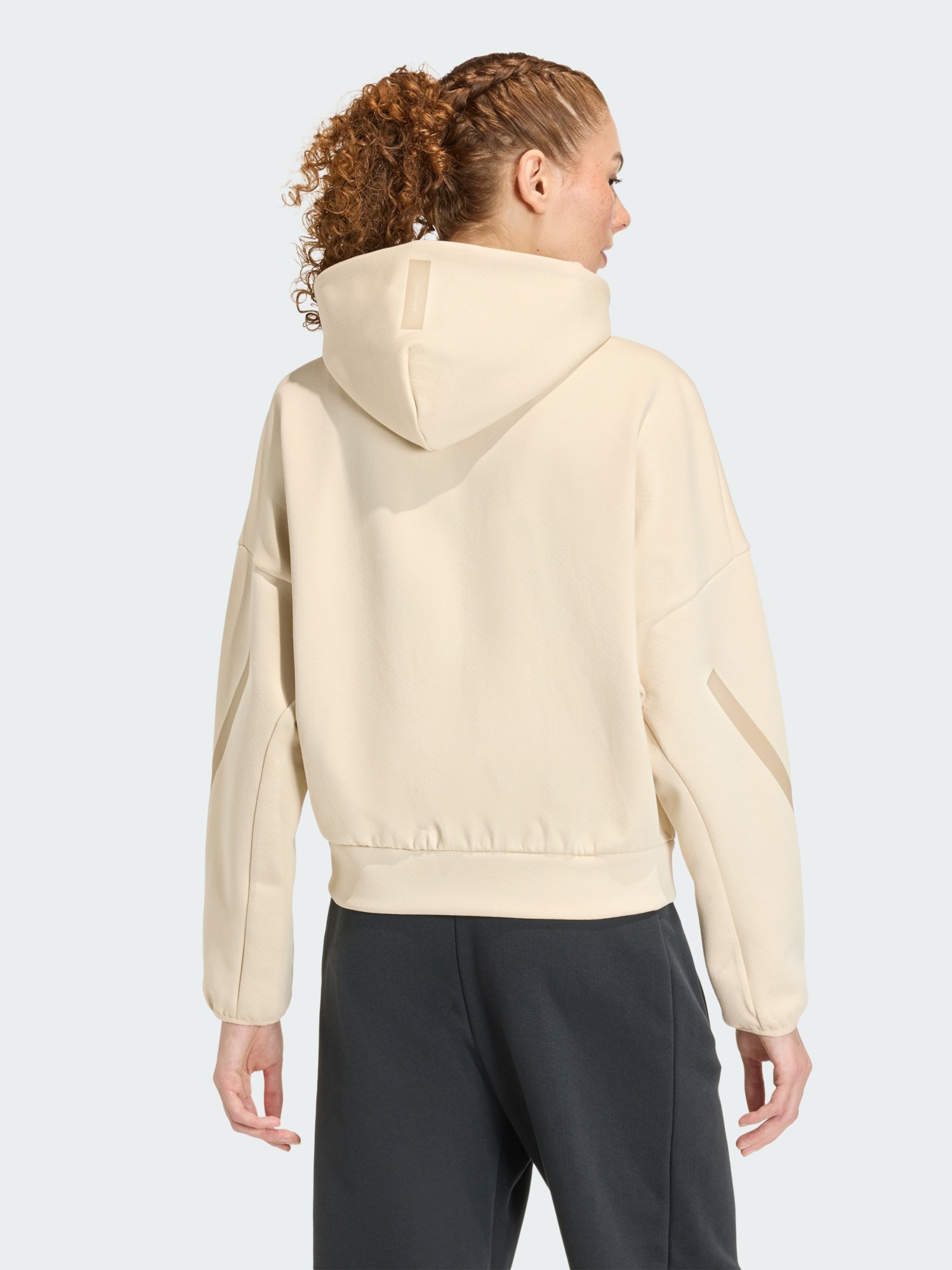 Толстовка жіноча Adidas W Z.N.E. FZ бежева KE4746 изображение 3