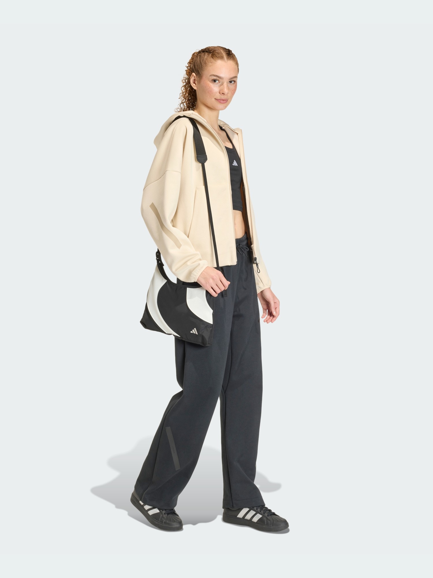 Толстовка жіноча Adidas W Z.N.E. FZ бежева KE4746 изображение 6