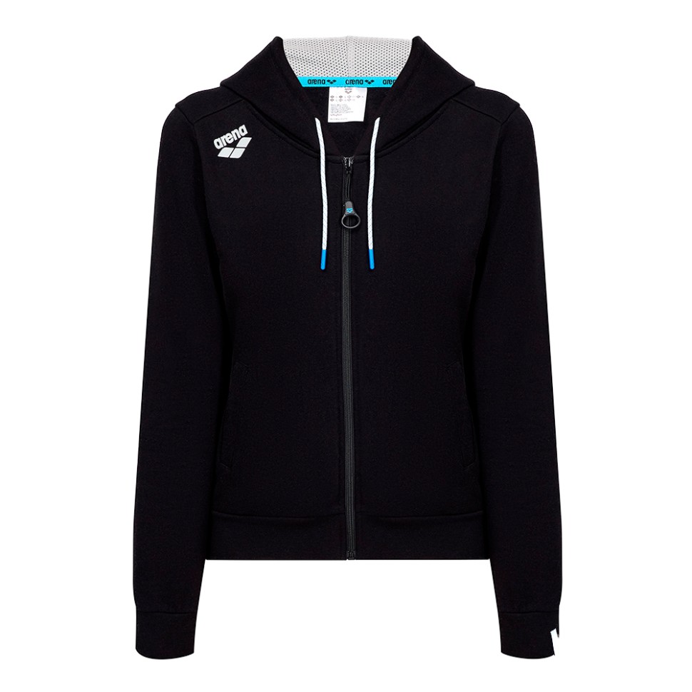 Толстовка жіноча Arena W Te Hooded F/Z Jacket чорна 003849-500  — фото 1