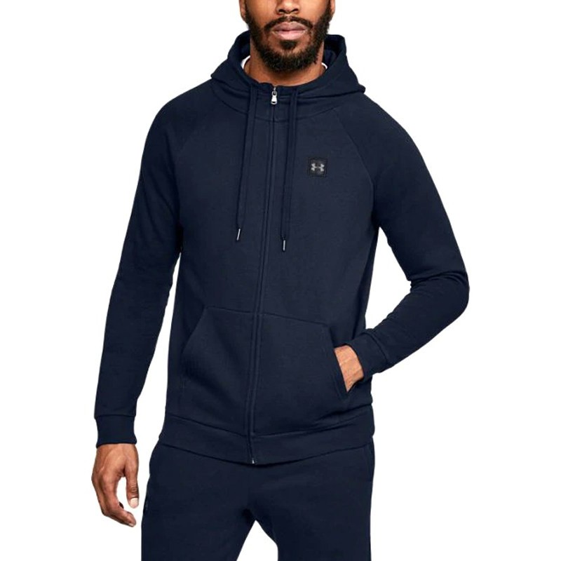 Толстовка мужская Under Armour RIVAL FLEECE FZ синяя 1320737-408 — Sport City Толстовка мужская Under Armour RIVAL FLEECE FZ синяя 1320737-408