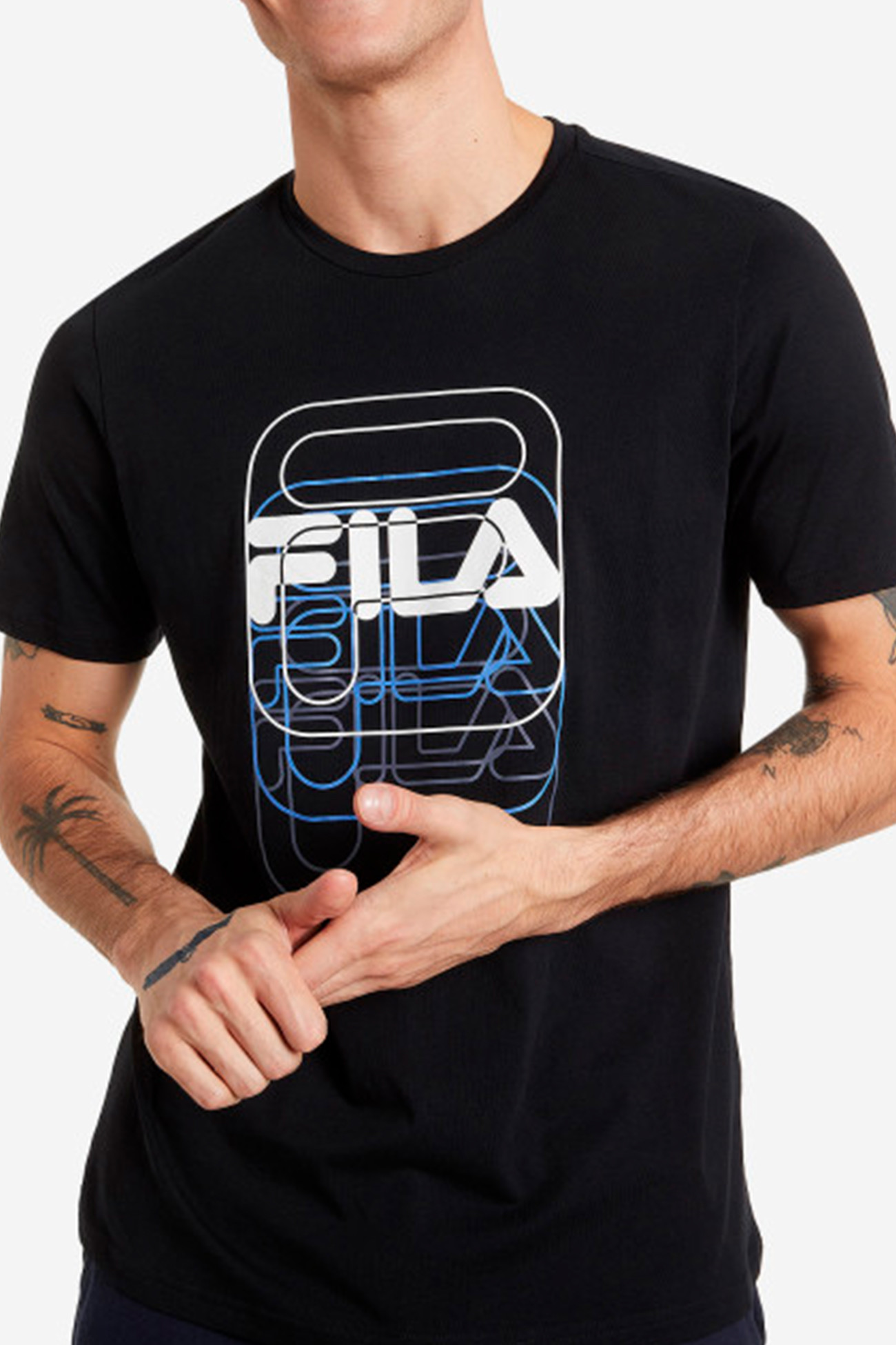 Футболка мужская FILA T-shirt черная 113359-99 изображение 2