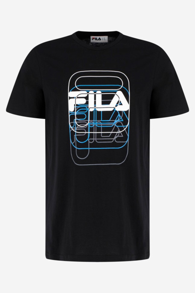 Футболка мужская FILA T-shirt черная 113359-99 изображение 5