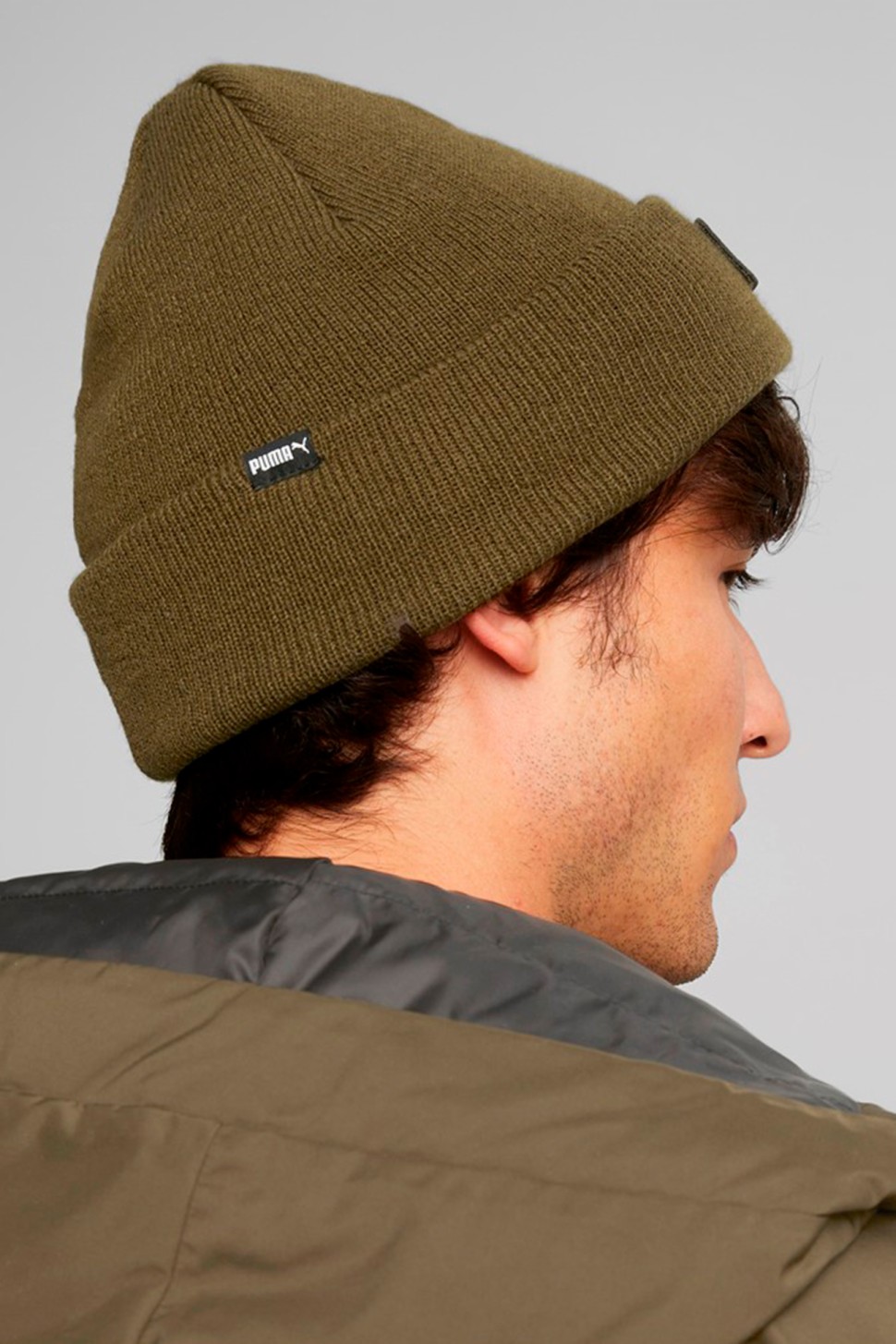 Шапка Puma PUMA Classic Cuff Beanie хакі 02343408 — фото 4