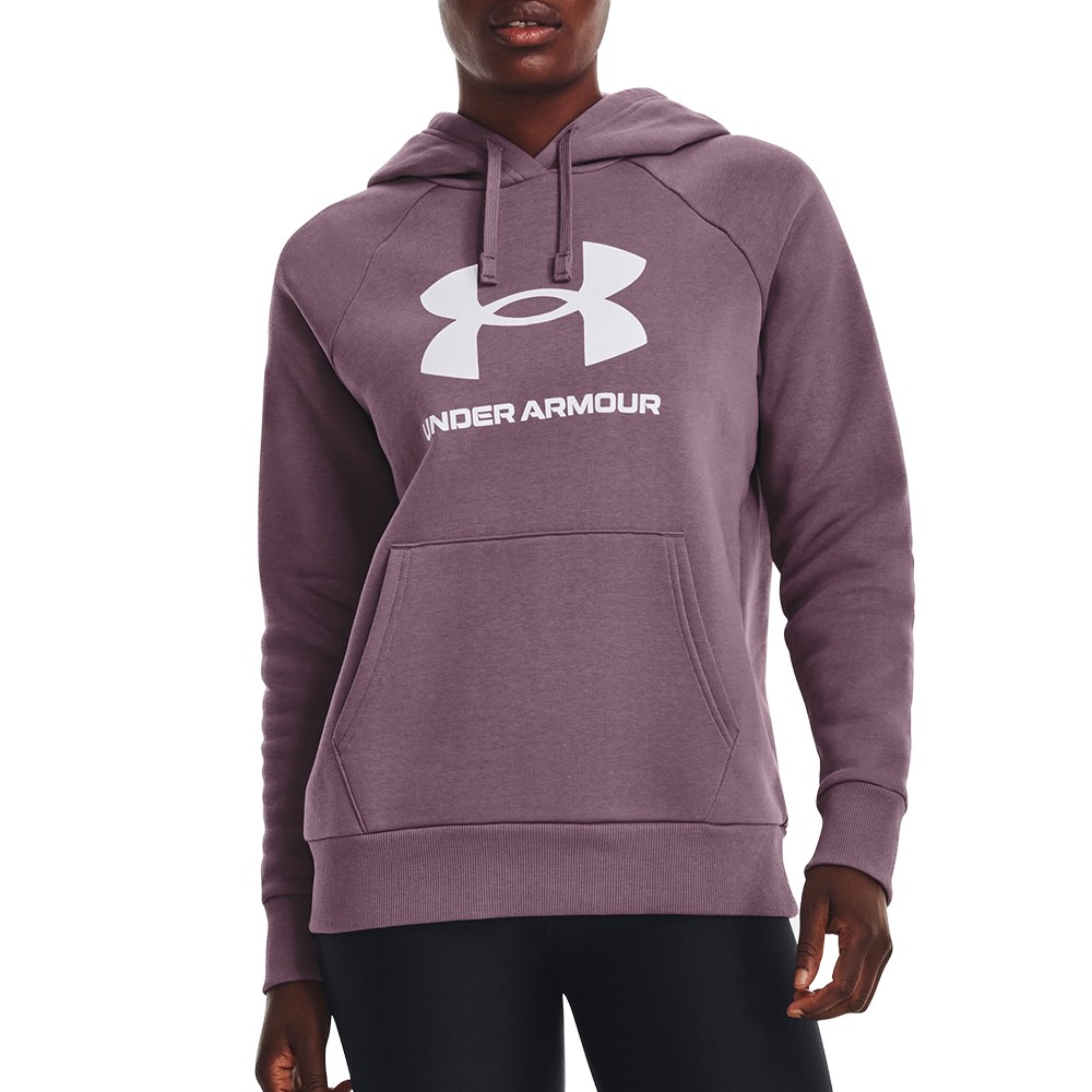 Толстовка женская Under Armour UA Rival Fleece Big Logo Hdy фиолетовая 1379501-500 изображение 1