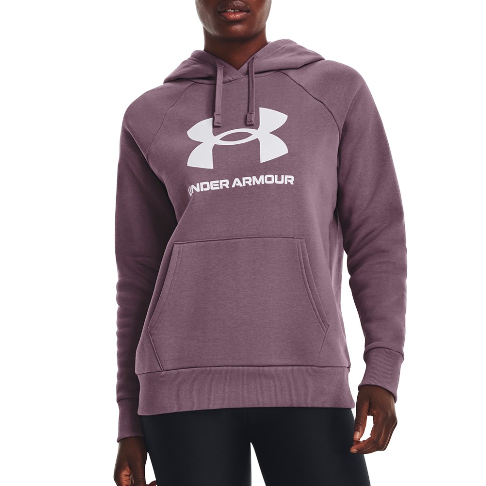 Толстовка жіноча Under Armour UA Rival Fleece Big Logo Hdy фіолетова 1379501-500 — фото 1