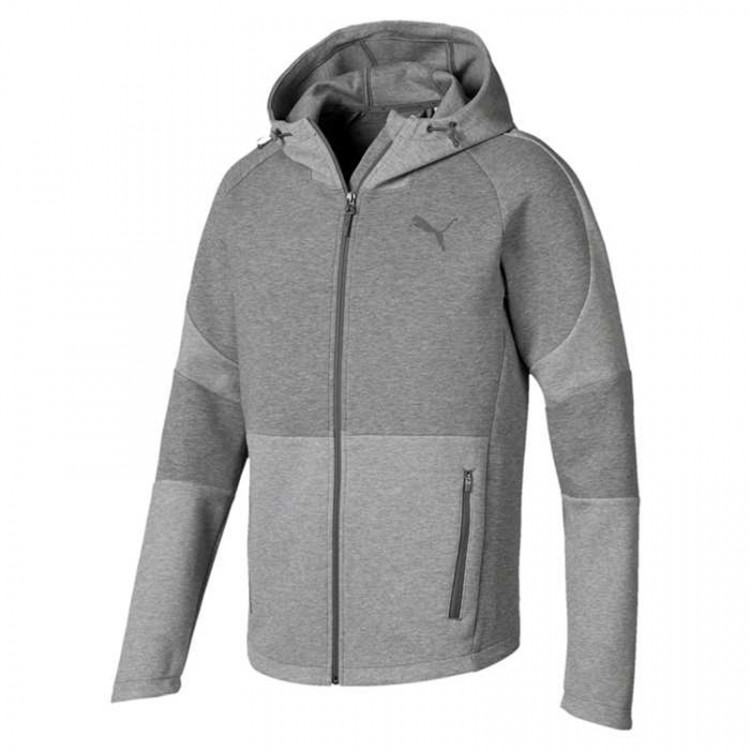 Толстовка мужская Puma Evostripe Move Hooded Jacket серая 85415103 изображение 1