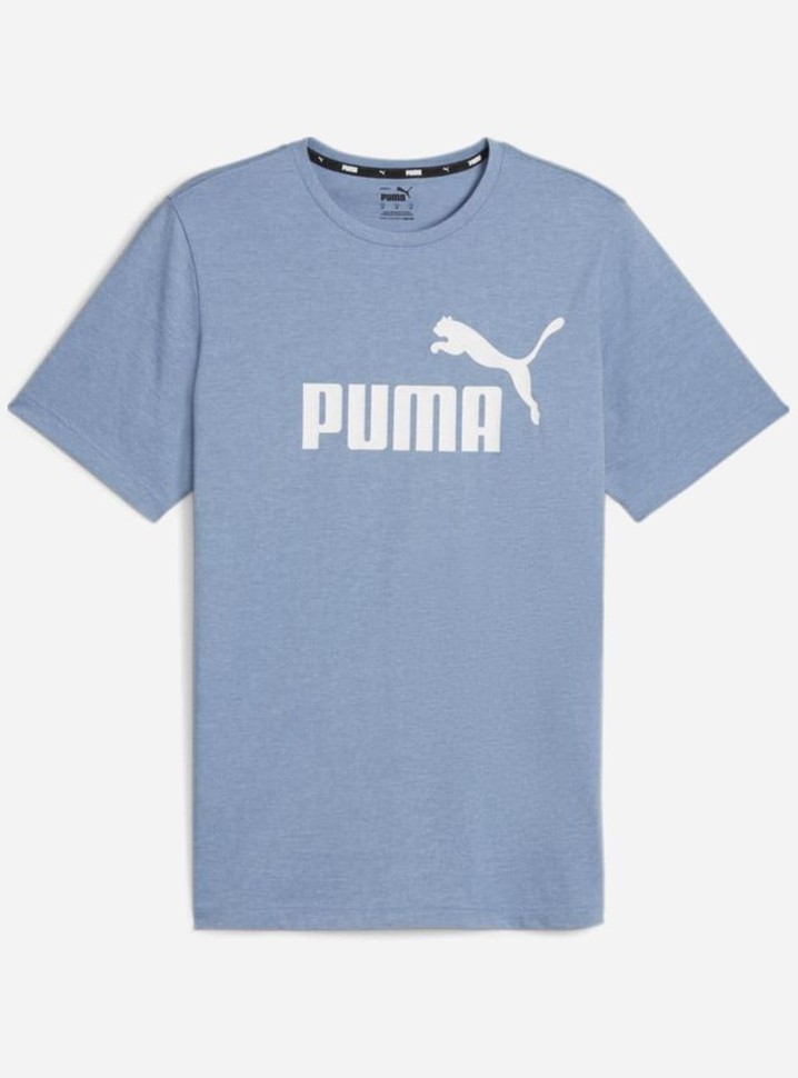 Футболка мужская Puma ESS Heather Tee голубая 58673620 изображение 2