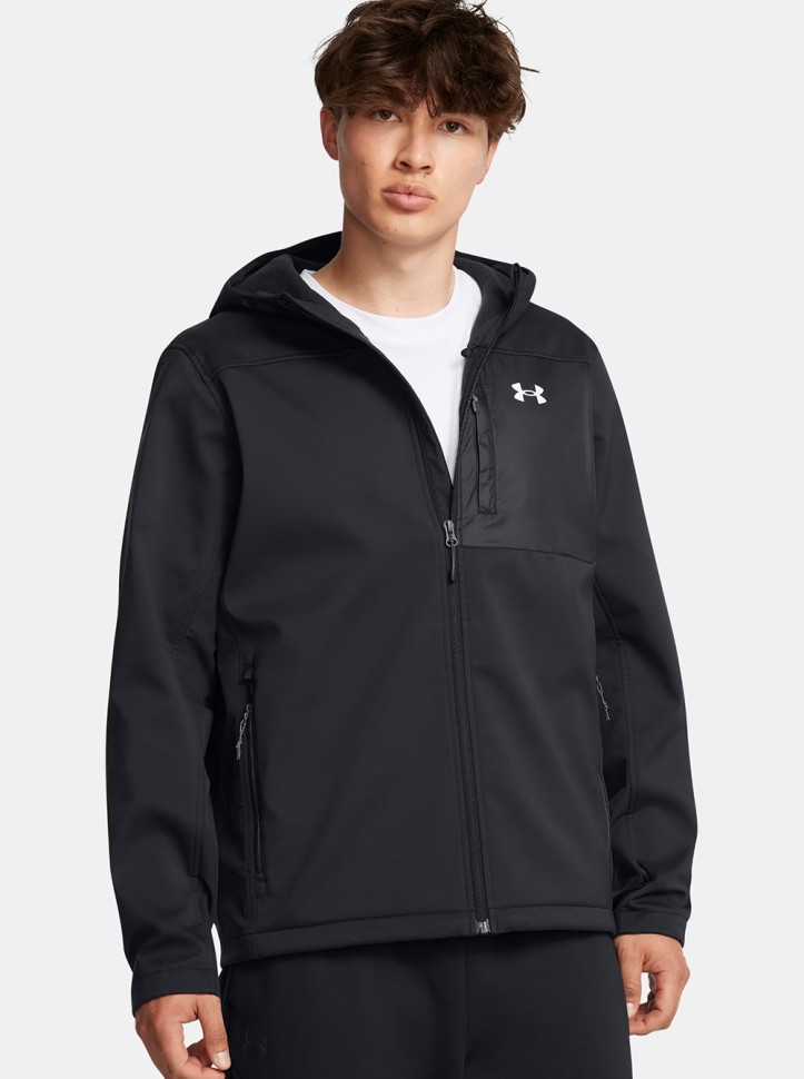 Ветровка мужская Under Armour SHIELD HOODED JACKET черная 1371587-002 изображение 2