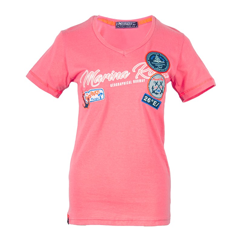 Футболка женская Geographical Norway розовая SR600-600 изображение 2
