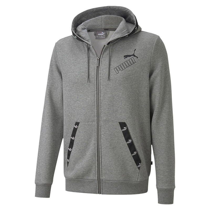 Толстовка мужская Puma Amplified Fz Fl серая 58352303 — Sport City Толстовка мужская Puma Amplified Fz Fl серая 58352303