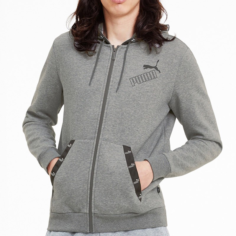 Толстовка мужская Puma Amplified Fz Fl серая 58352303 изображение 3