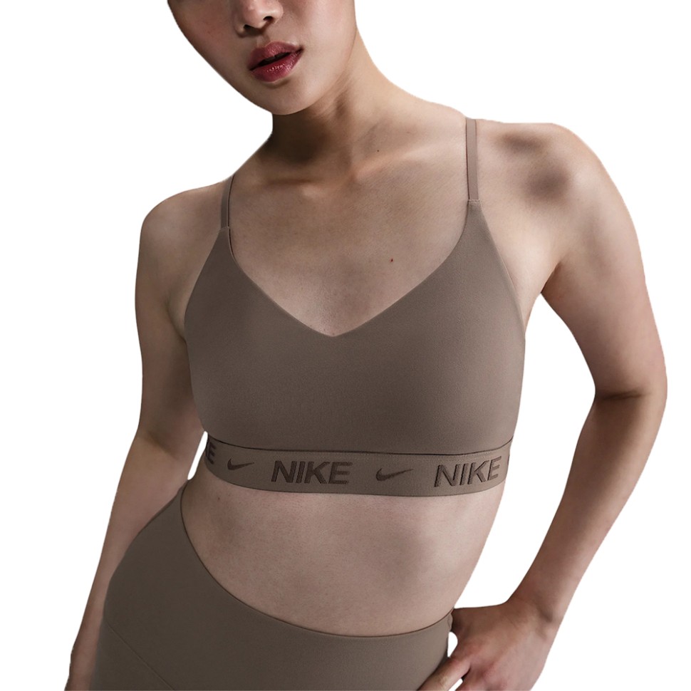 Бра жіночий Nike W NK DF INDY LGT SPT BRA коричневий FD1062-233 — фото 1