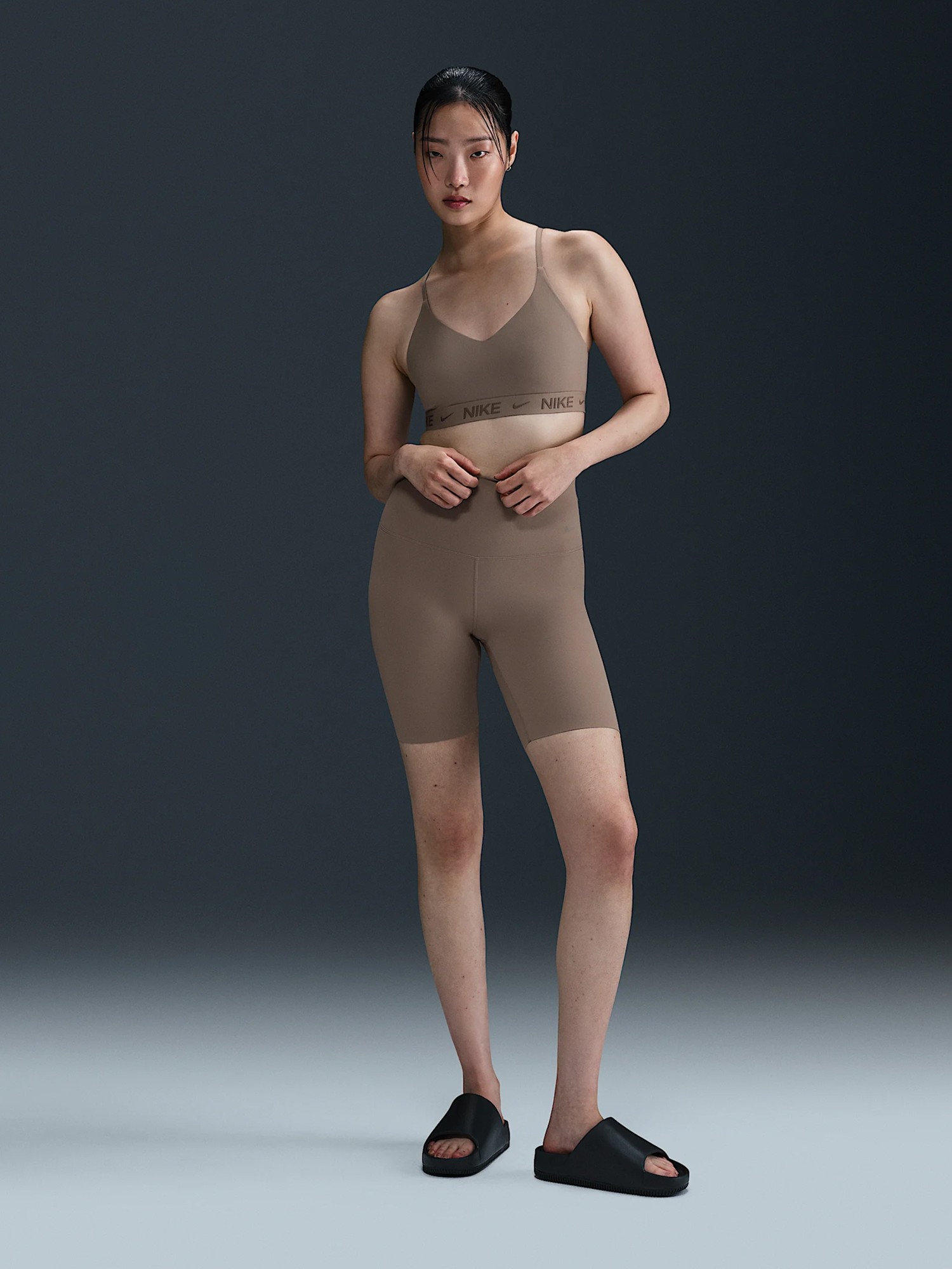 Бра женский Nike W NK DF INDY LGT SPT BRA коричневый FD1062-233 изображение 5