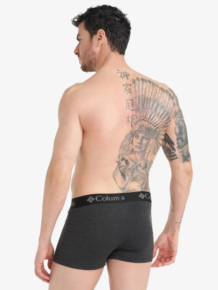 Трусы мужские 2P Columbia PERFORMANCE COTTON STRETCH MELANGE черные CPCB02-BLK изображение 6