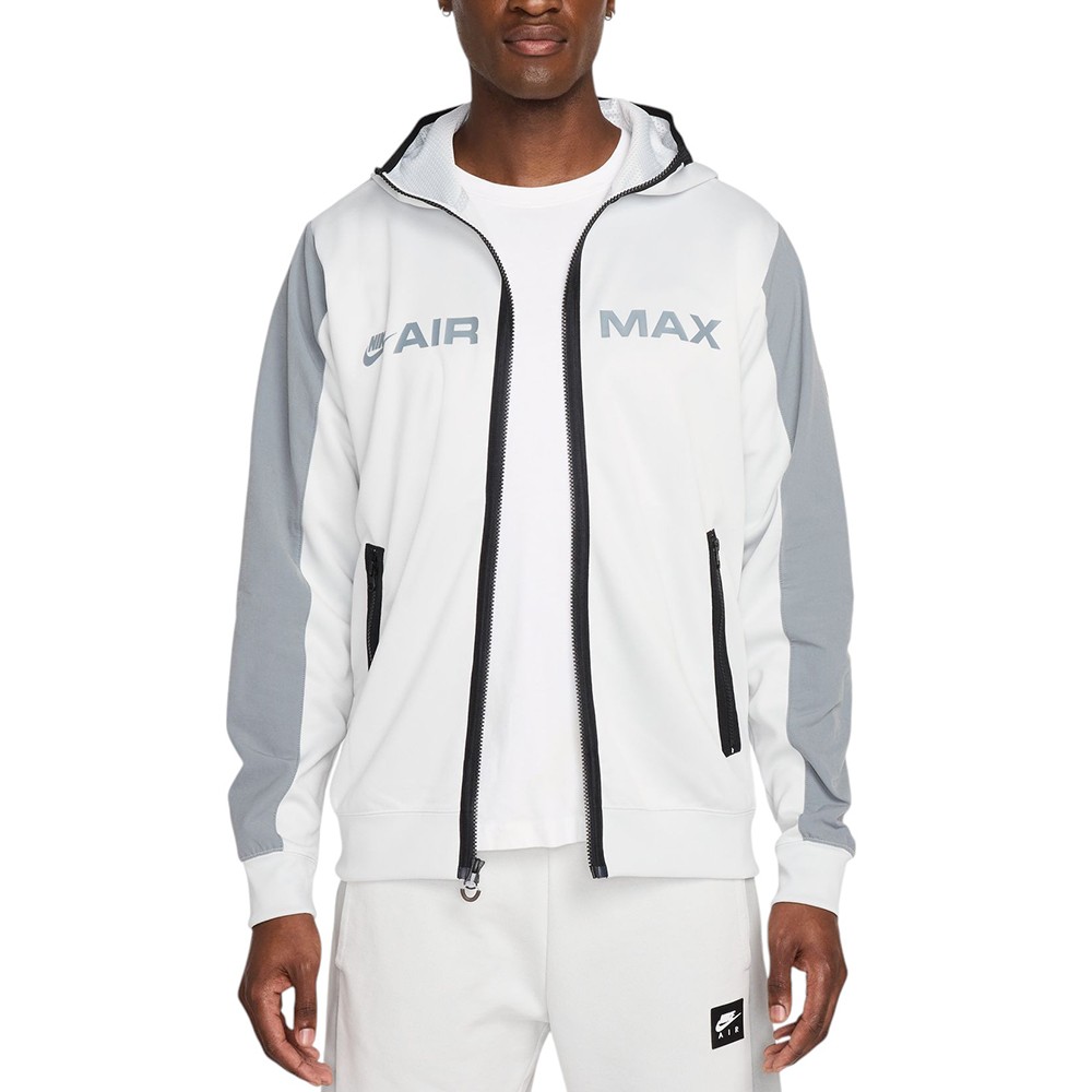 Толстовка мужская Nike M NSW AIR MAX PK FZ HOODIE белая HQ4899-025