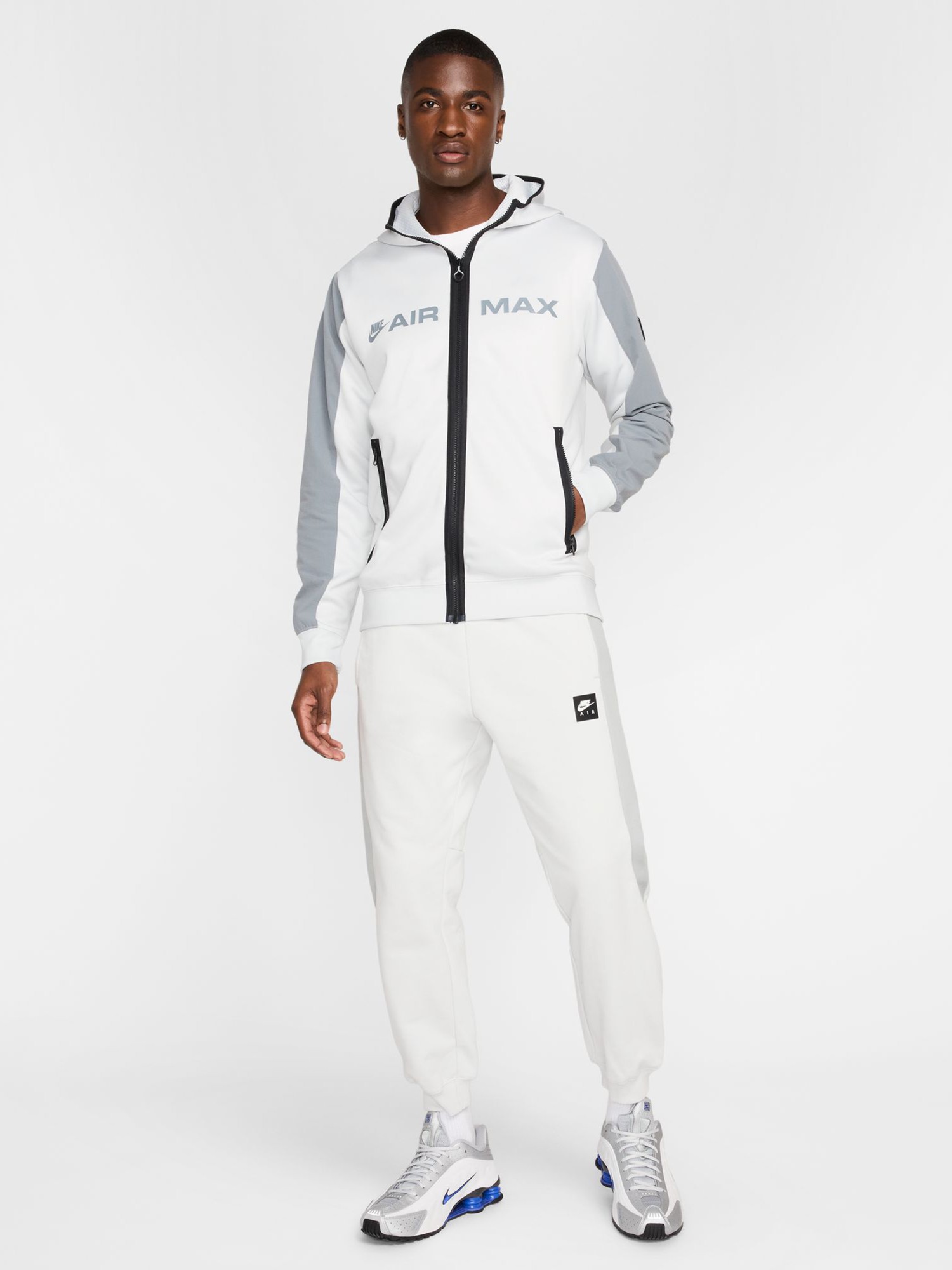 Толстовка мужская Nike M NSW AIR MAX PK FZ HOODIE белая HQ4899-025 изображение 8