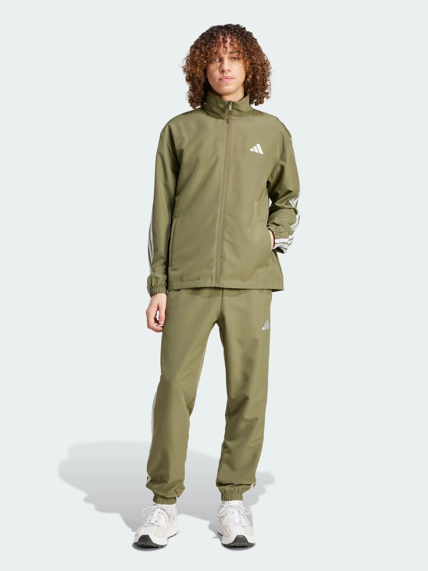 Костюм мужской Adidas M 3S WV TT TS оливковый JI8850 изображение 2